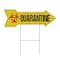 Signmission Quarantine Arrow Yard Sign Funny Home Decor 30in Wide C-ARROW10-999653 - alternate 1